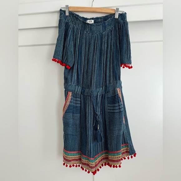 [Anthropologie] Pommed Off the Shoulder Romper - Picture 5 of 11